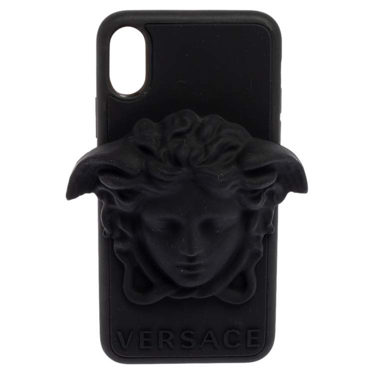 Reis doorgaan stroomkring Versace Black Silicone Medusa iPhone X Cover Versace | TLC