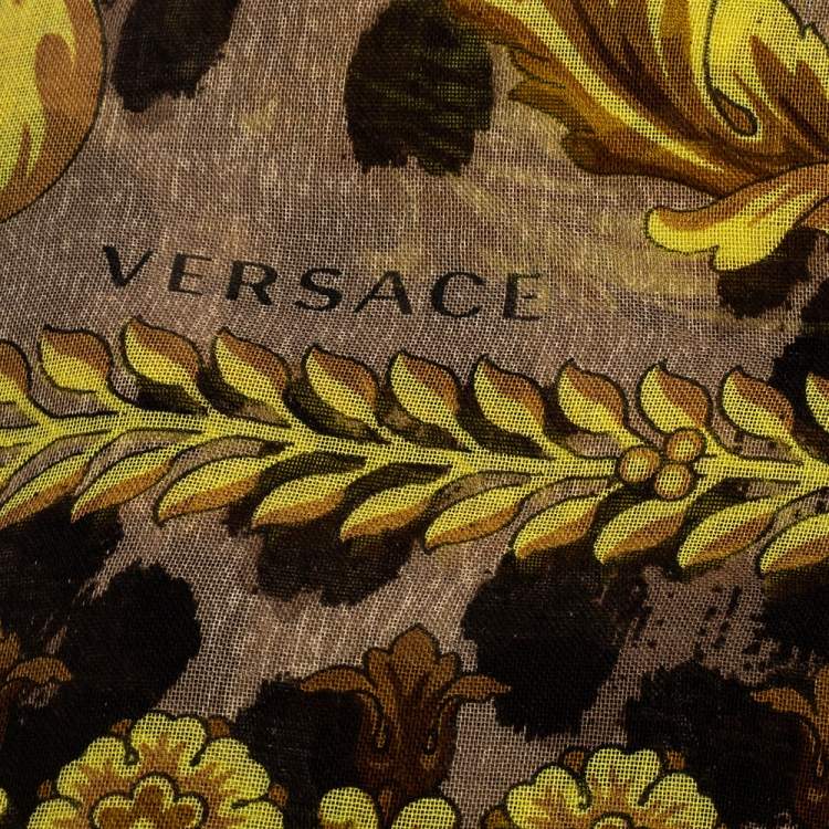 Pre Owned Versace Multicolor Baroque Printed Silk & Modal Scarf