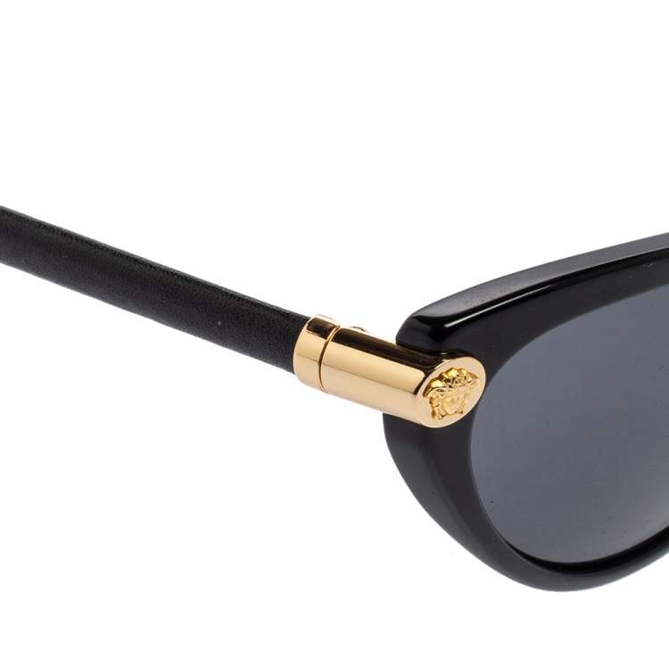 Pre Owned Versace Black 4365-Q Cat Eye Sunglasses