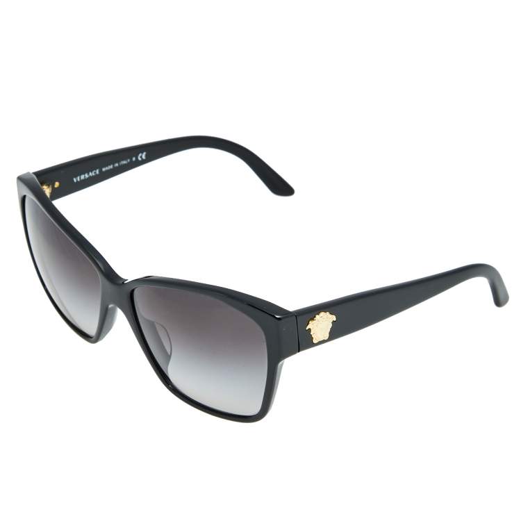 Pre Owned Versace Black Mod. 4277-A Medusa Gradient Square Sunglasses