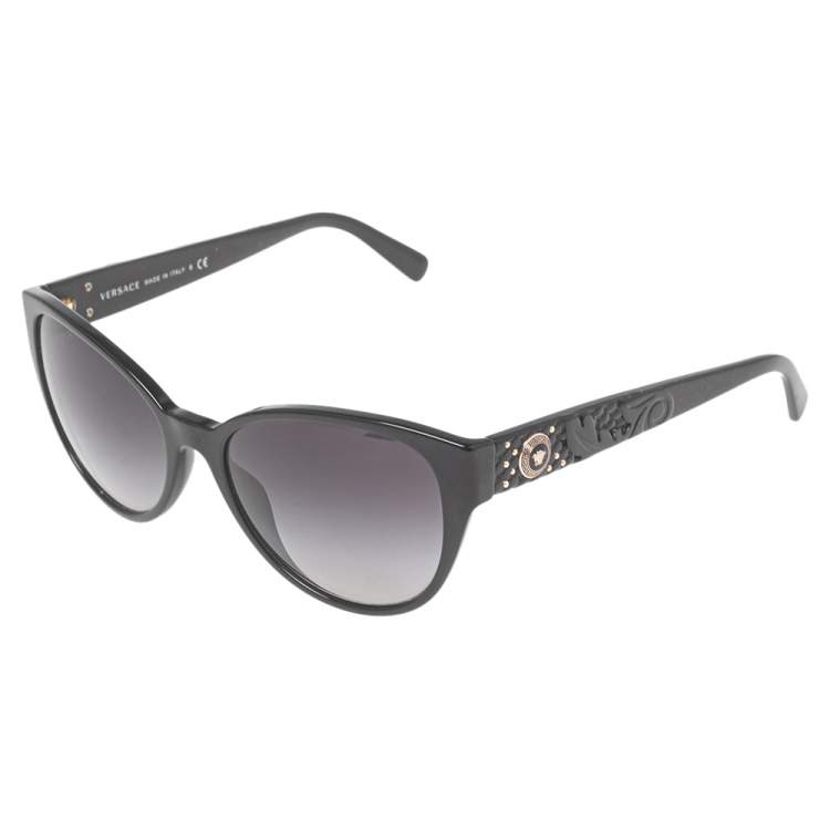 Pre Owned Versace Black Mod.4272 Wayfarer Gradient Sunglasses