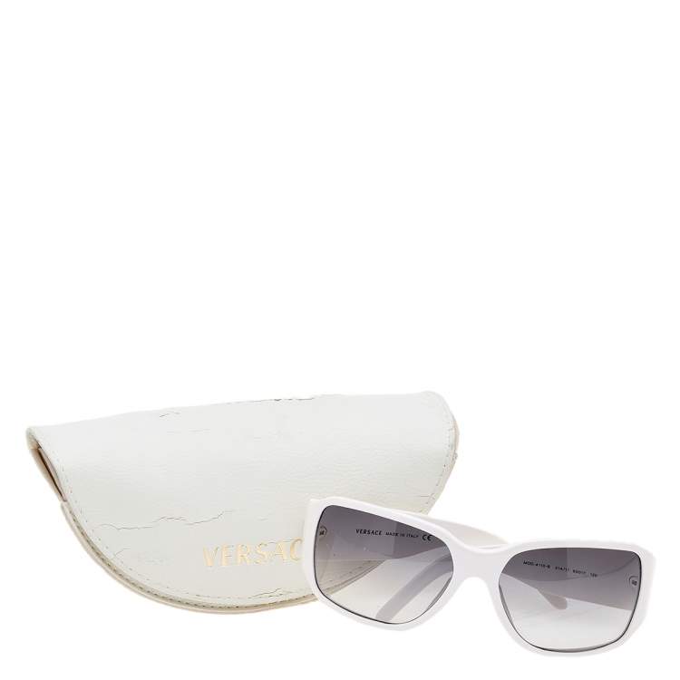 Pre Owned Versace White/ Grey Gradient 4110-B Square Sunglasses