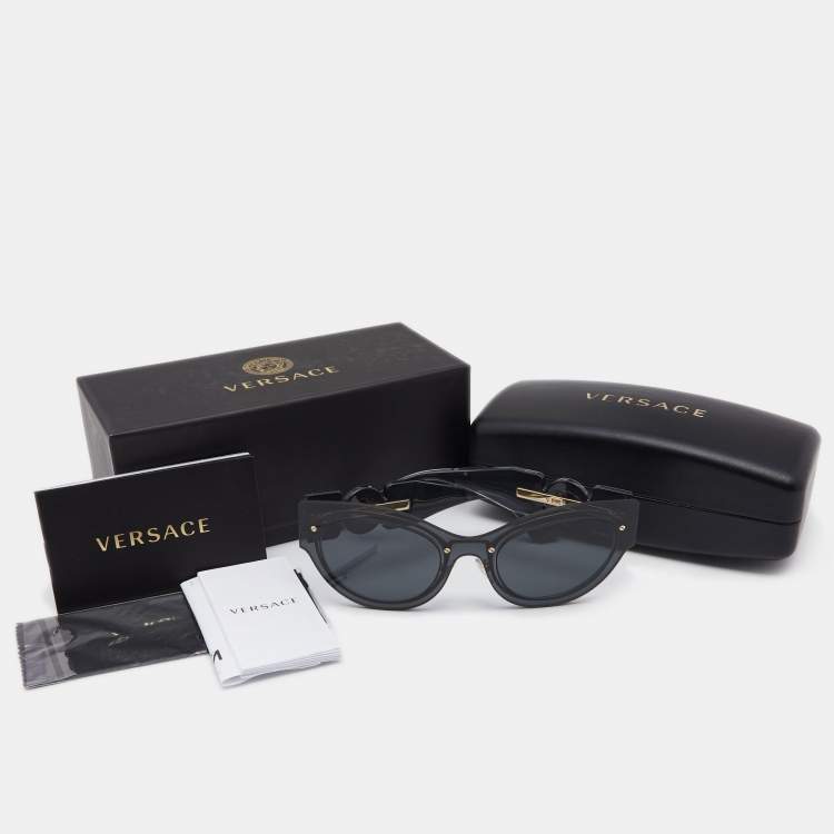 Pre Owned Versace Grey MOD.2234 Cat Eye Sunglasses