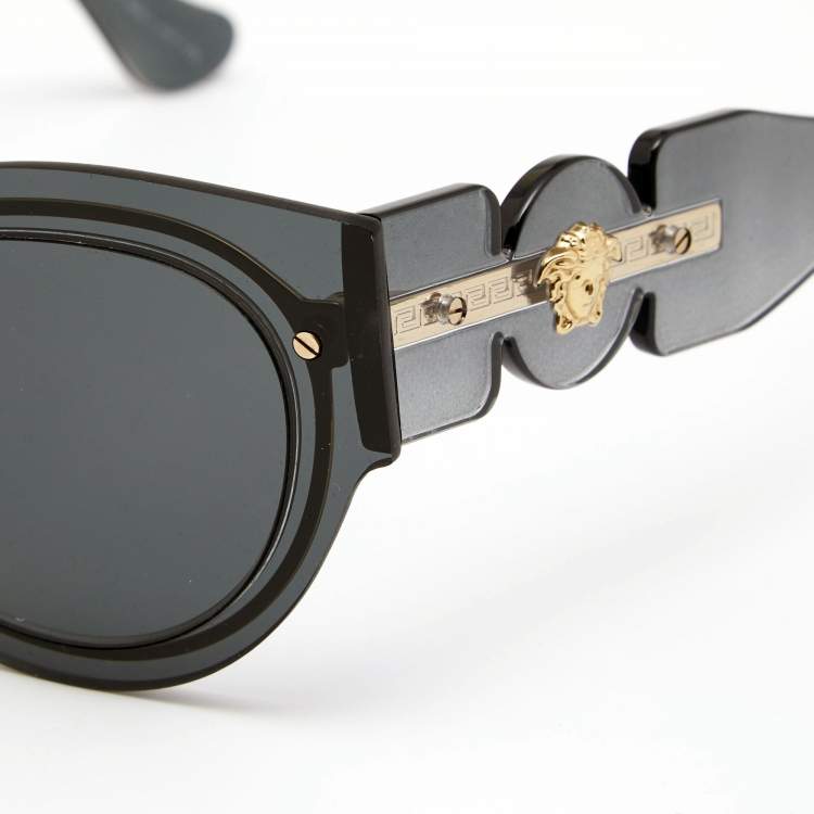 Pre Owned Versace Grey MOD.2234 Cat Eye Sunglasses