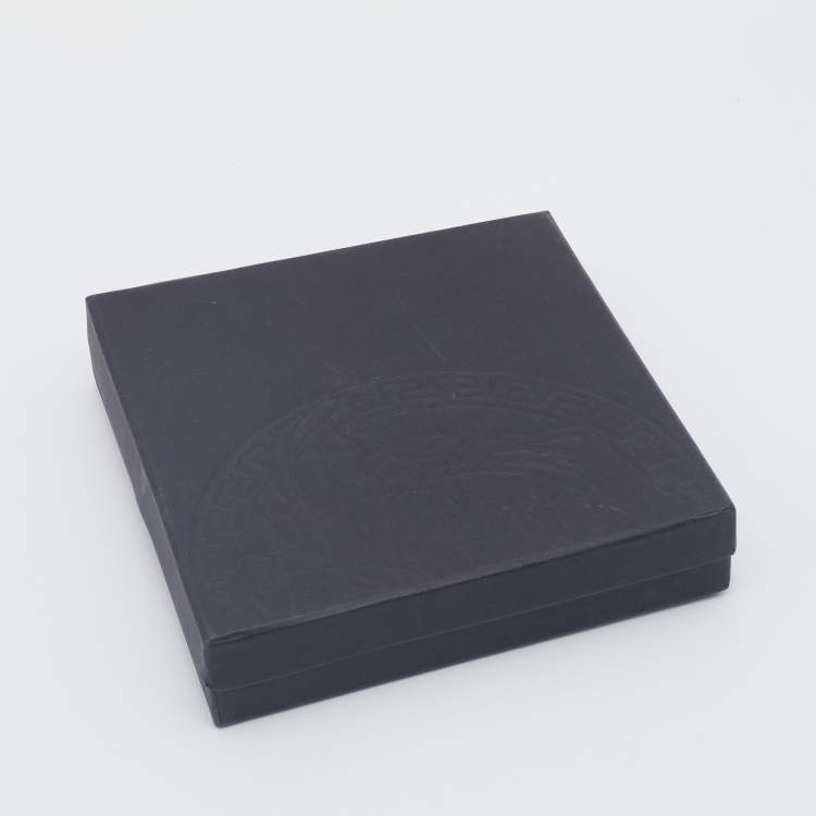 Pre Owned Versace Gold Tone Crystal Chunky Chain Link Statement Necklace