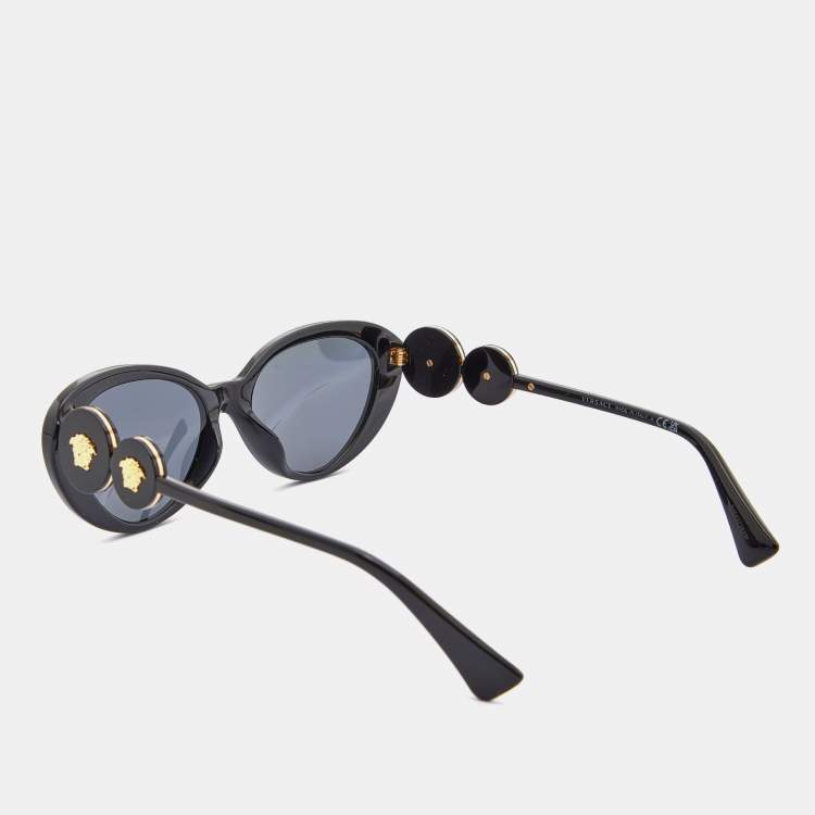 Pre Owned Versace Black/Grey 4433-U Cat-Eye Sunglasses