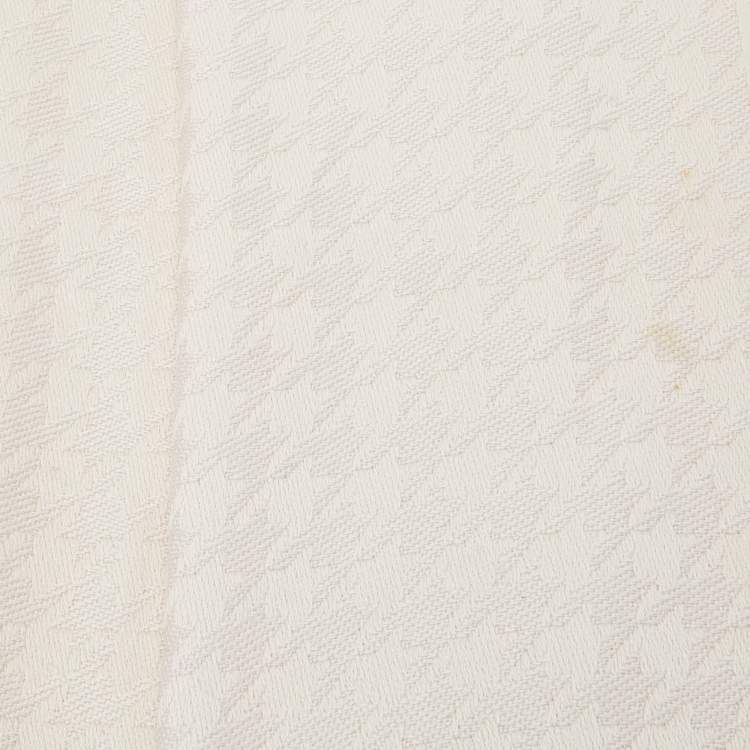 Pre Owned Versace Cream Wool Jacquard Stole