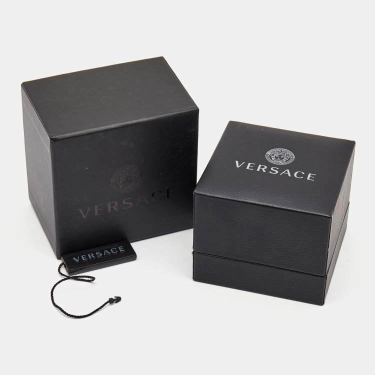 Pre Owned Versace  Medusa Gold Tone  Ring Size 63