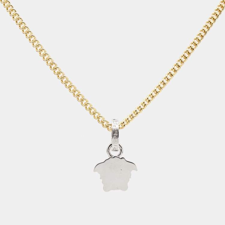 Pre Owned Versace Medusa Two Tone Necklace