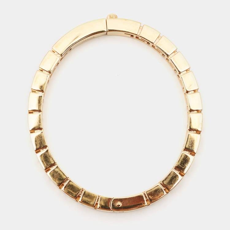 Pre Owned Versace Meander Gold Tone Bangle Bracelet