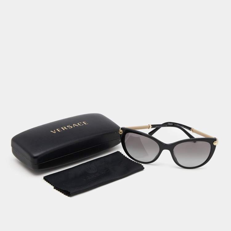 Pre Owned Versace Black/Grey Gradient 4364 Cat-Eye Sunglasses