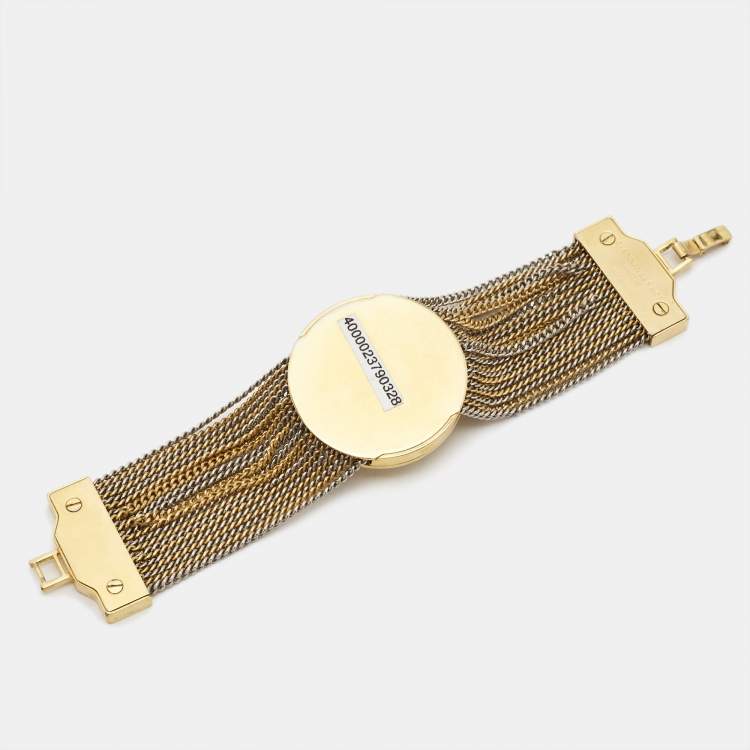 Pre Owned Versace Medusa Two Tone Bracelet