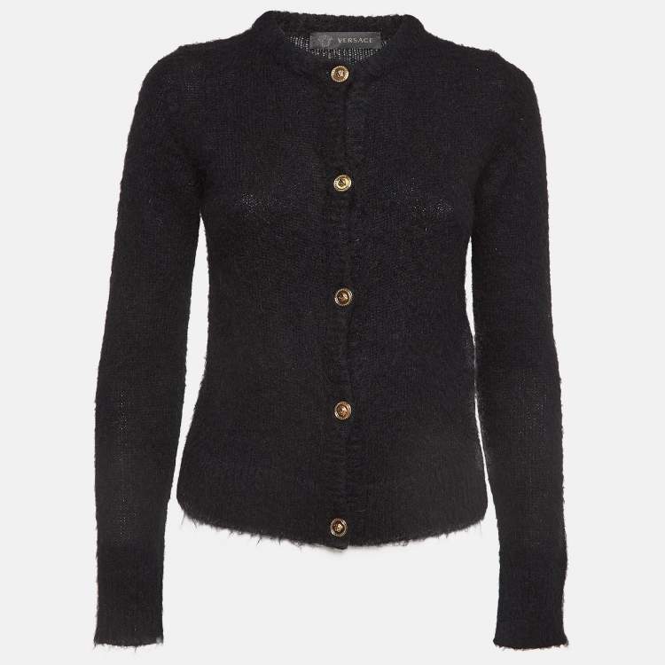 Pre Owned Versace Black Fleece Buttoned Cardigan S