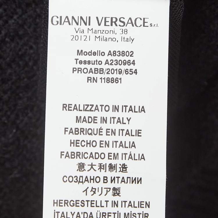 Pre Owned Versace Black Fleece Buttoned Cardigan S