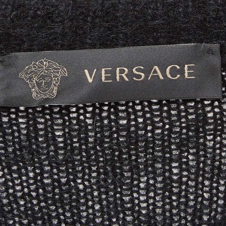 Pre Owned Versace Black Fleece Buttoned Cardigan S