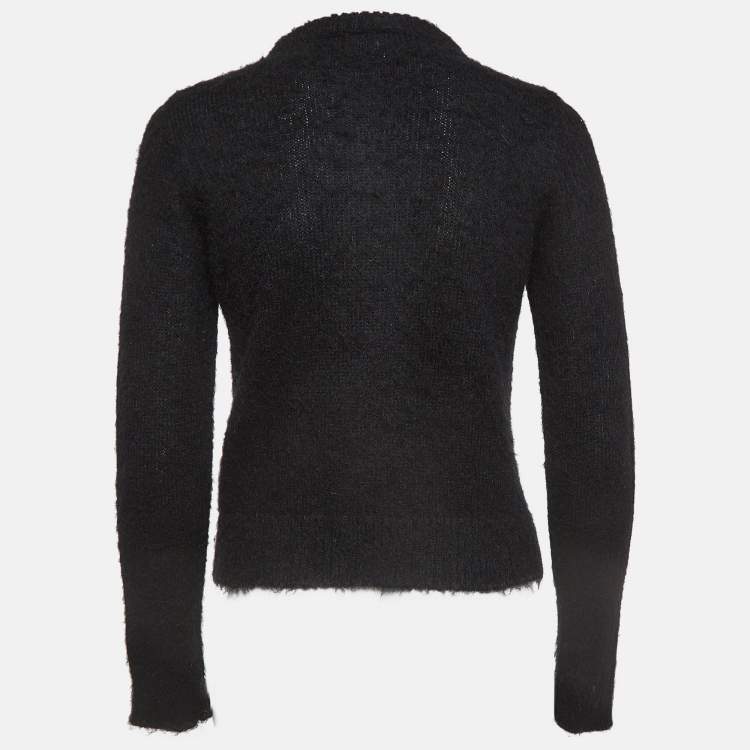 Pre Owned Versace Black Fleece Buttoned Cardigan S