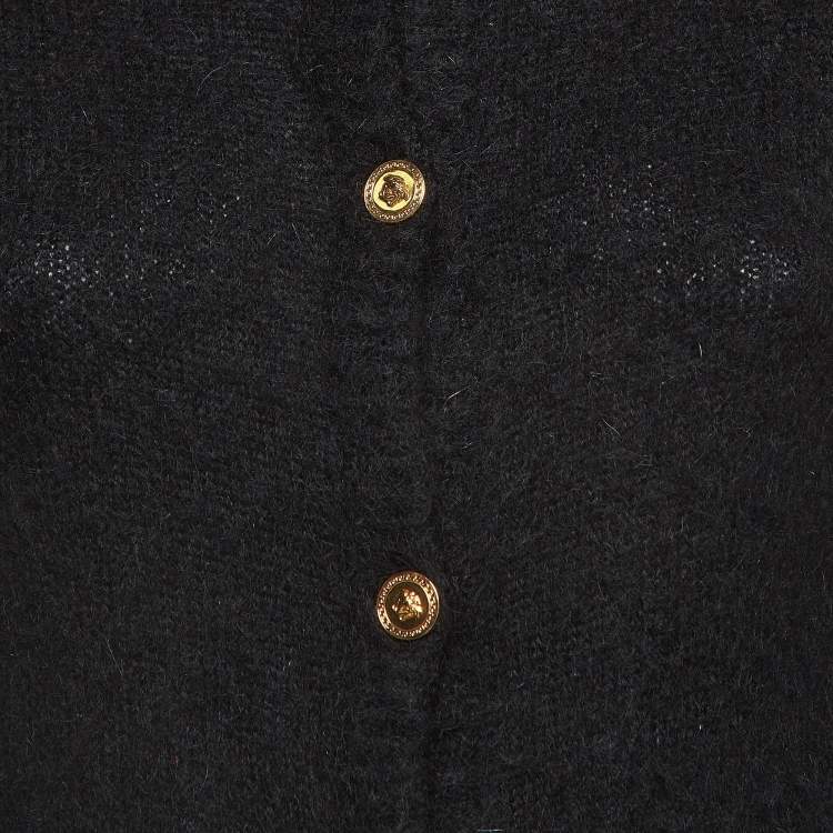 Pre Owned Versace Black Fleece Buttoned Cardigan S