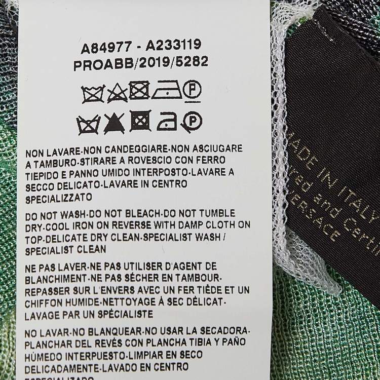 Pre Owned Versace Green Tie-Dye Silk Tie-Dye Sweatshirt M