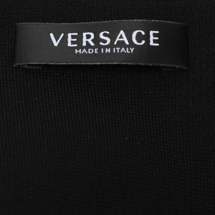 Pre Owned Versace Multicolor Medusa Orchid Print Silk Bustier Crop Top S