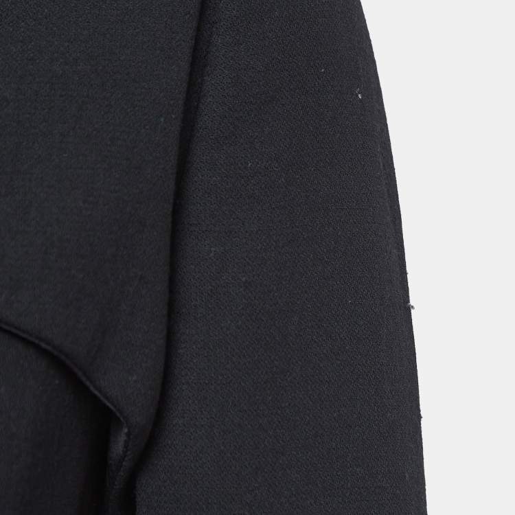 Pre Owned Versace Black Wool Single-Breasted Trench Coat S