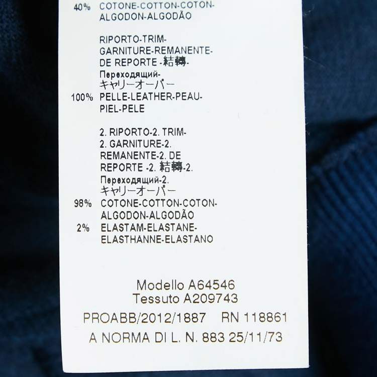 Pre Owned Versace Blue Velvet Medusa Applique Zip Up Hoodie XL
