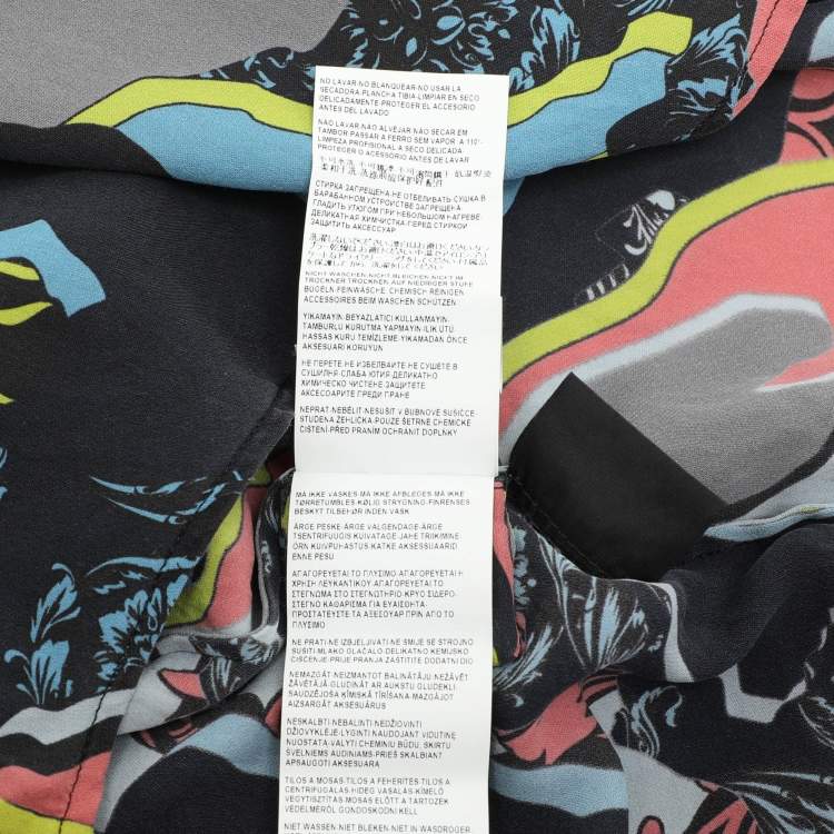 Pre Owned Versace Multicolor Silk Long Sleeve Shirt M