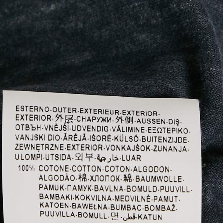 Pre Owned Versace Black Printed Cotton Crew-Neck T-Shirt S