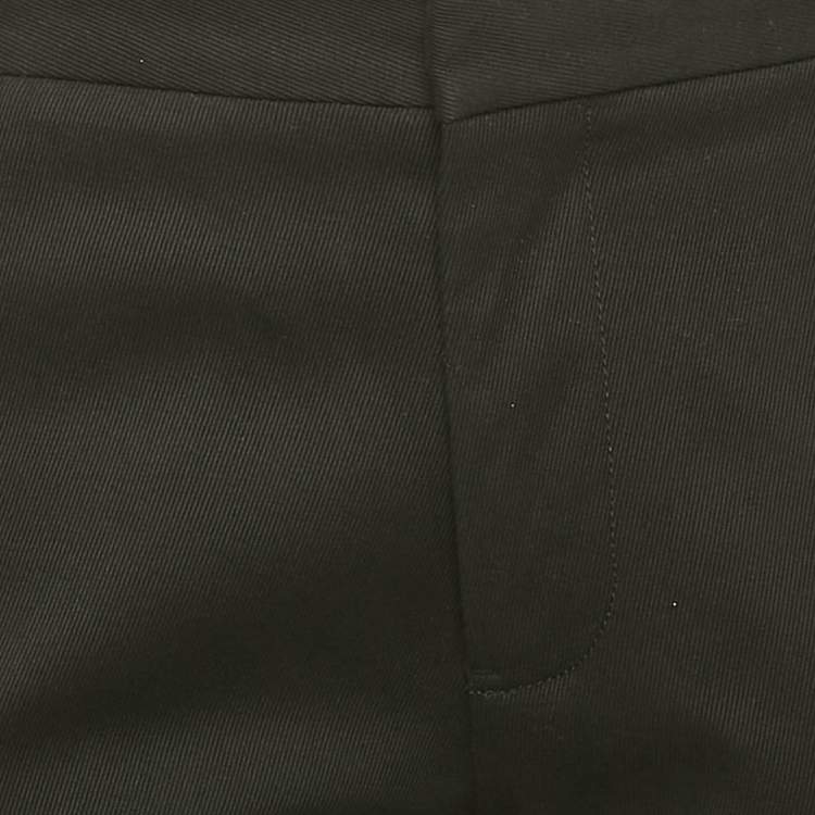 مملوكة مسبقًا Versace Black Gabardine Belt Detail Trousers M