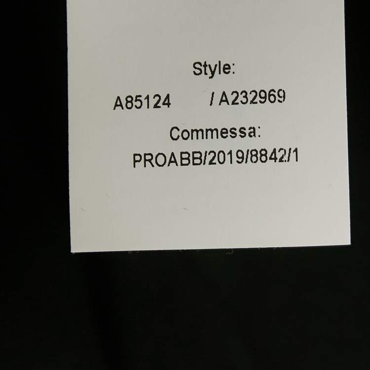 Pre Owned Versace Black Virgin Wool Button Detail Capri Pants S