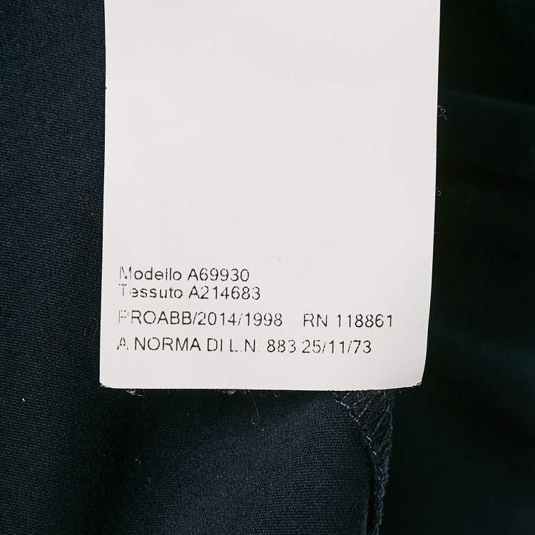 Pre Owned Versace Navy Blue Embellished Medusa Jersey T-Shirt M