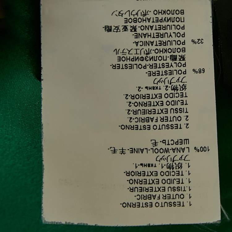 Pre Owned Versace Green Wool Applique Detail One-Shoulder Mini Dress S
