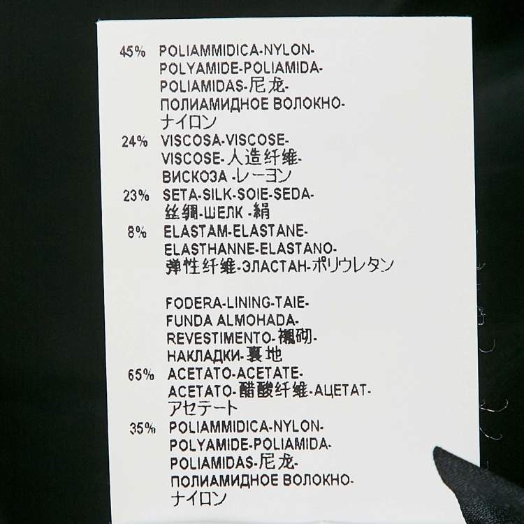 Pre Owned Versace Black Jersey Panel Detail Long Sleeve Mini Dress M