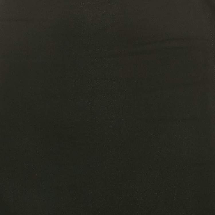 Pre Owned Versace Black Sateen Drape Detail Pencil Skirt  L