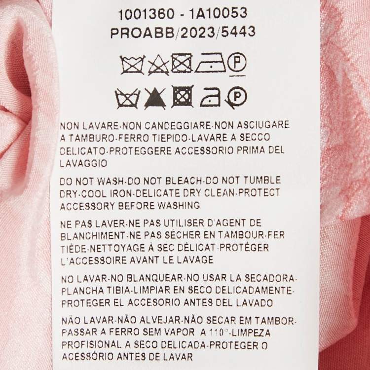 Pre Owned Versace Pink Barocco Print Silk Shirt and Skirt Set S