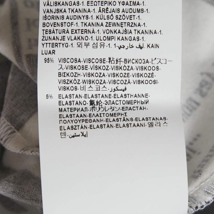 Pre Owned Versace White Newspaper Print Cotton Crew Neck T-Shirt S