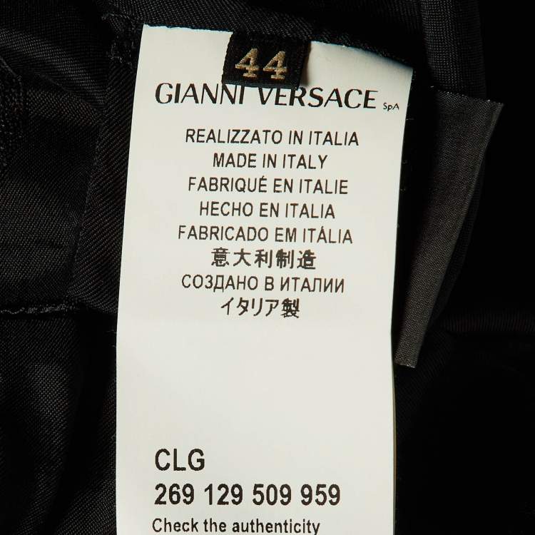 Pre Owned Versace Pink Baroque Snake Print Crepe Sleeveless Dress M