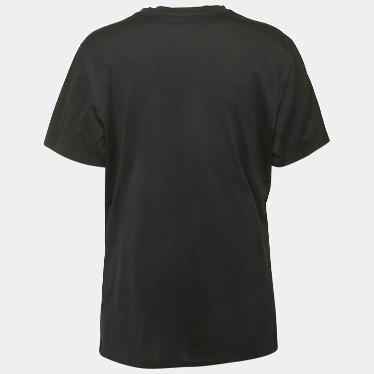 Pre Owned Versace Black Medusa Print Jersey T-Shirt M