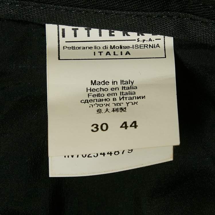 Pre Owned Versace Black Gabardine Cotton Waist Sequin Detail Capri Pants M