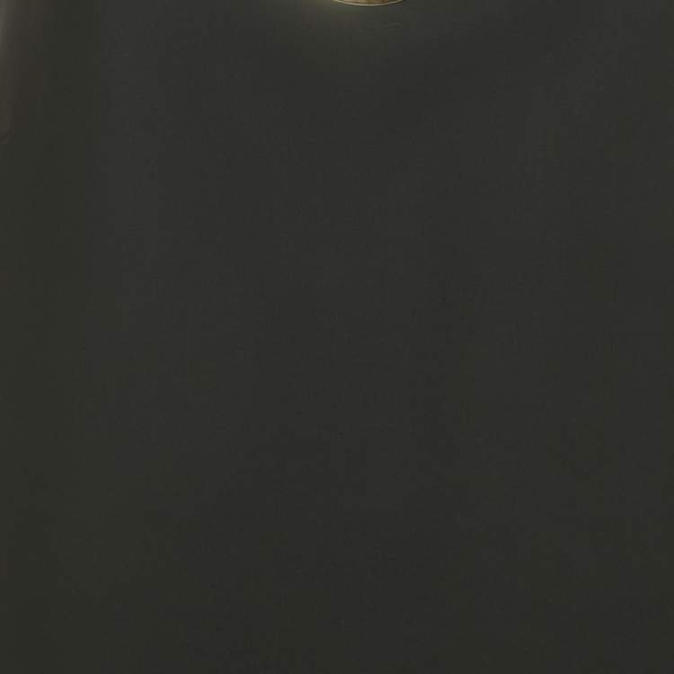 Pre Owned  Versace Black Silk Cut Out Neck Paneled Mini Dress L
