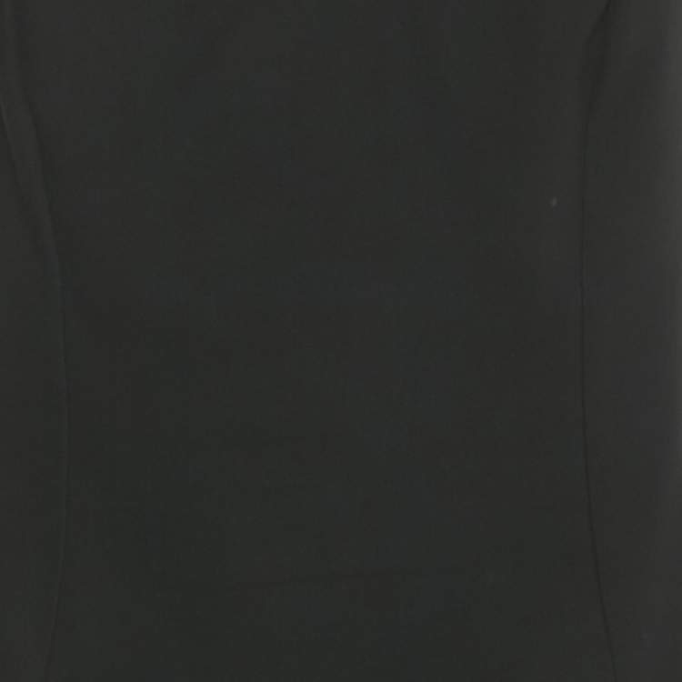 Pre Owned Versace Black Silk Metal Detail Short Dress S