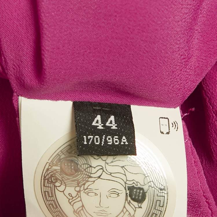 Pre Owned Versace Pink Crepe Medusa Detail Sheath Dress M