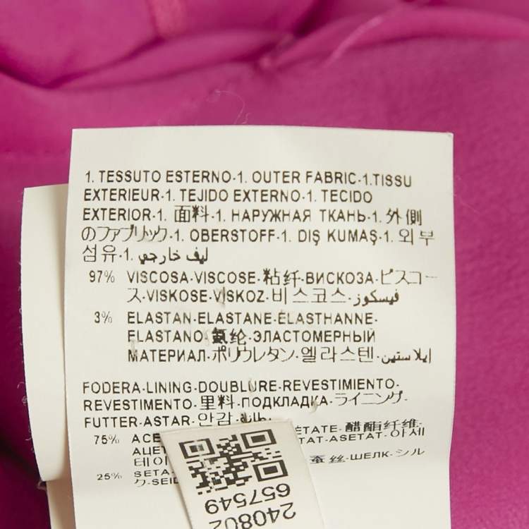 Pre Owned Versace Pink Crepe Medusa Detail Sheath Dress M