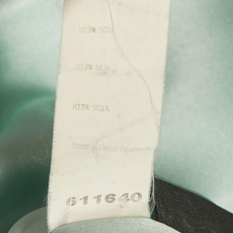 Pre Owned Versace Mint Green Satin V-Neck Short Dress S