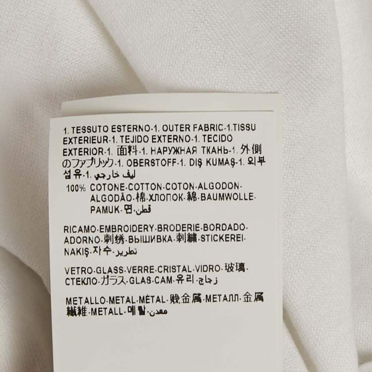 Pre Owned Versace White Cotton Tresor De La Mer Crew Neck T-Shirt S