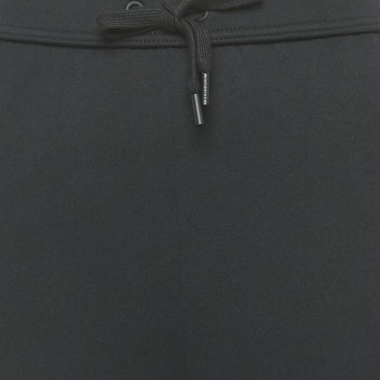 Pre Owned Versace Black Greca Trim Jersey Joggers L