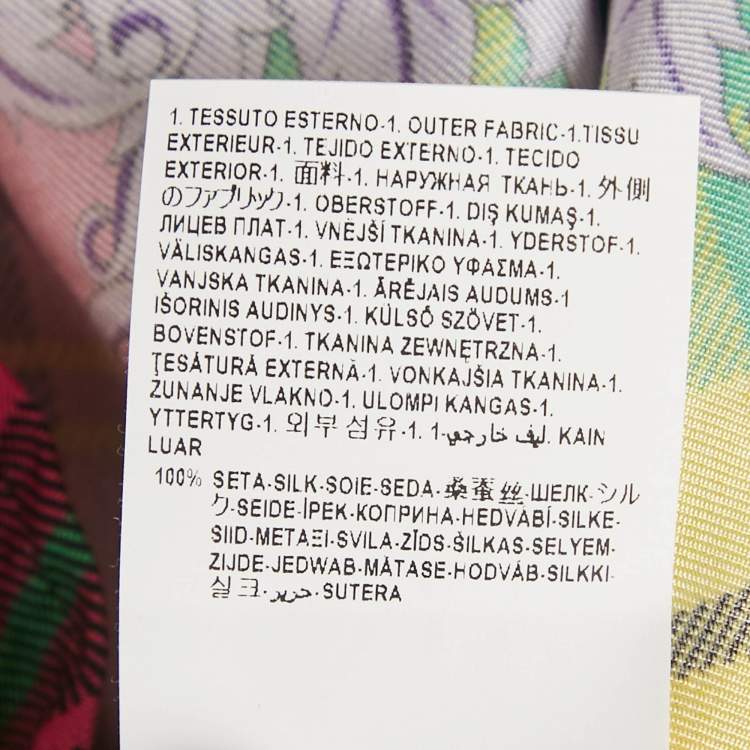 Pre Owned Versace Multicolor Tartan Check 'The Clans' Silk Shirt M