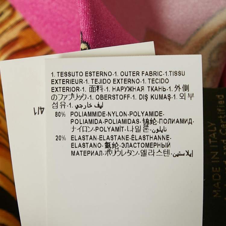 Pre Owned Versace Multicolor Printed Jersey Leggings L