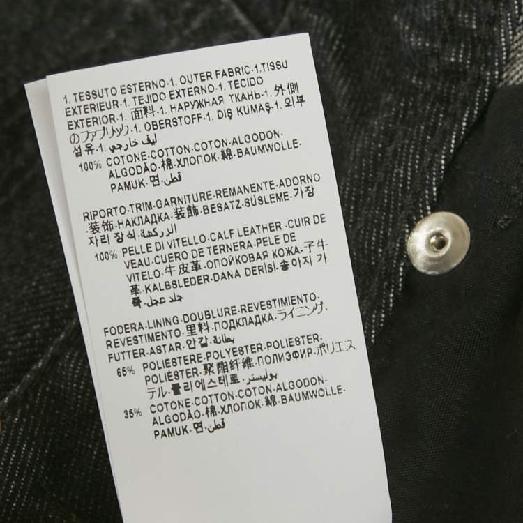 Pre Owned Versace Dark Grey Denim Wide Leg Jeans M Waist 34"