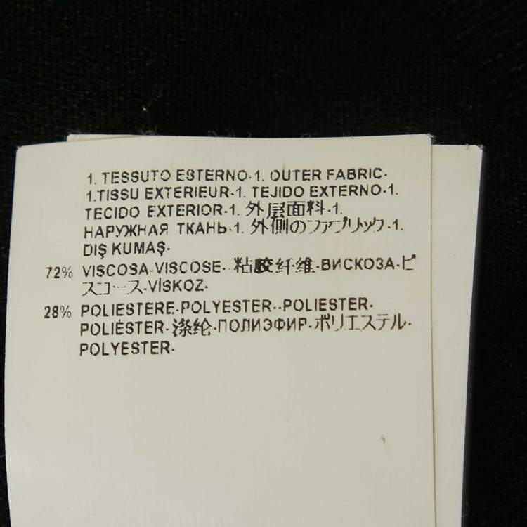 Pre Owned Versace Black Knit Cut -Out Detail Knit Button Front Cardigan L