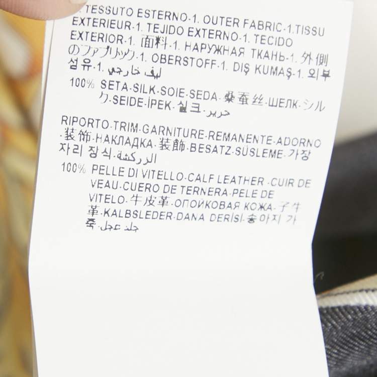 Pre Owned Versace Black/Yellow Barocco Print Silk Belted Shirt Dress S